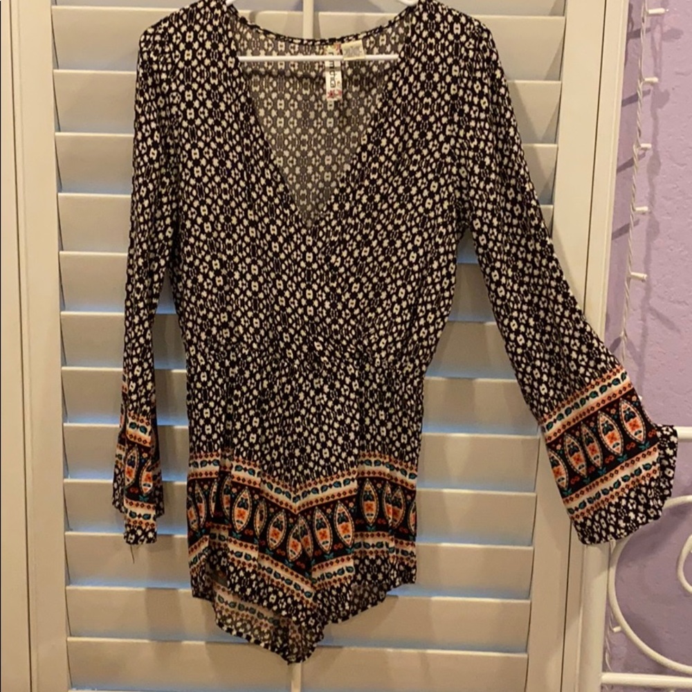 Bell-Sleeved Romper
